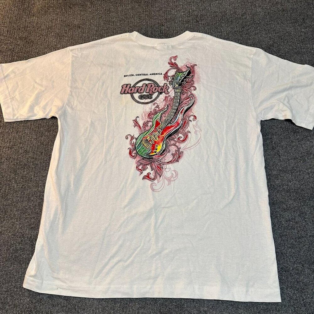 Vintage Hard Rock Cafe Belize, Central America Shirt XL Guitar Design